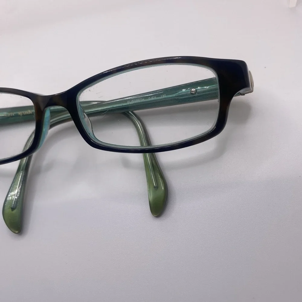 Kate Spade Eyeglasses Women FRAMES ONLY Elisabeth OJey 130 Black Teal Green 621